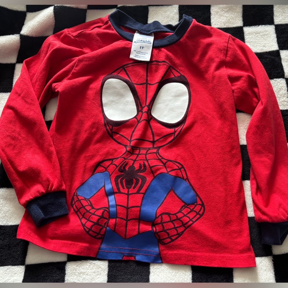 5T Spider Man Kids Long Sleeve Shirt